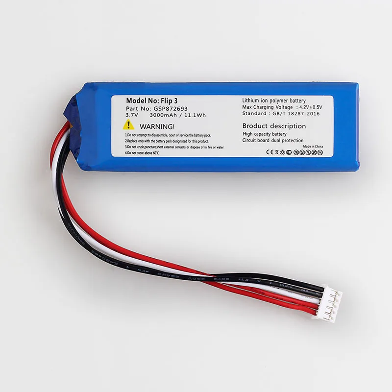 

3000mah battery for JBL Flip 3 Flip 3 GRAY GSP872693 batteries