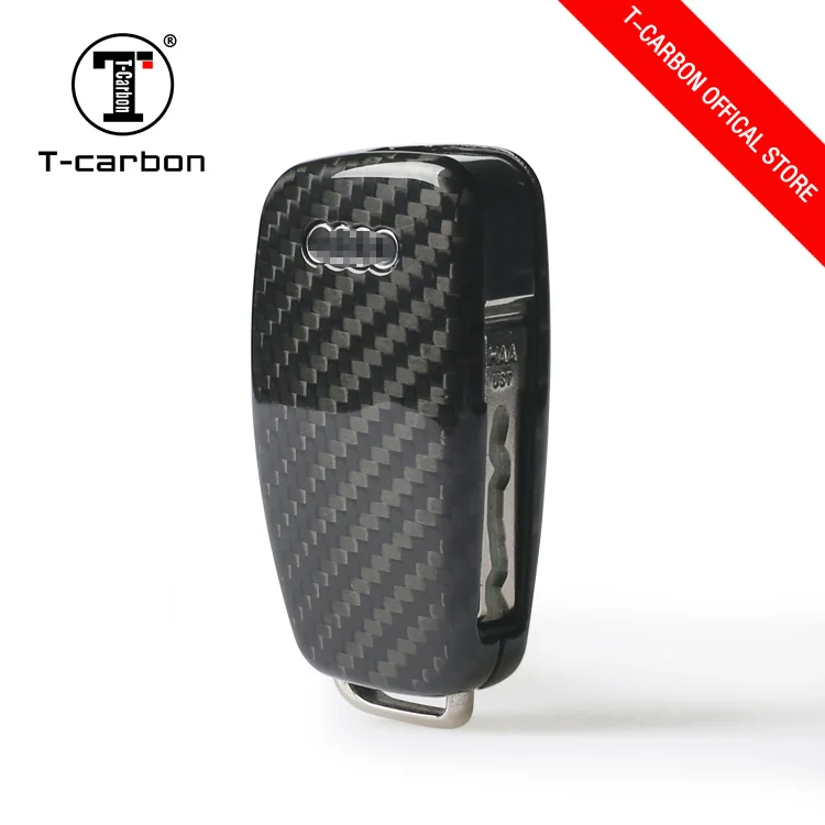 T-CARBON чехол из углеродного волокна для автомобильного ключа для Audi A3