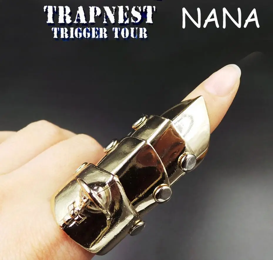 NANA Knuckle Finger модное изысканное серебряное кольцо из сплава Косплей Подарки новое аниме - Цвет: B
