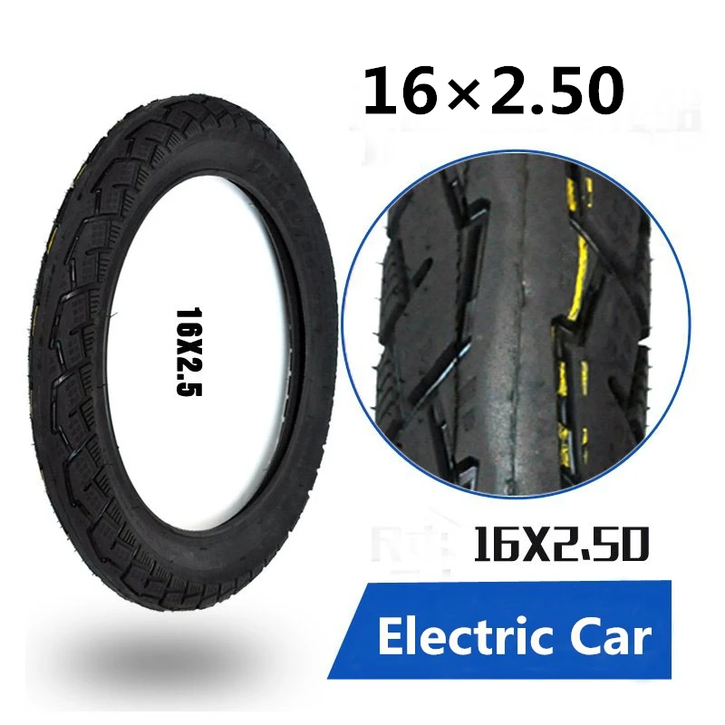 Black Толстая шина Chao Yang 16X2,50 16*2,50 для электромобиля и аккумулятора мотоцикла, автомобильные электрические шины 16 дюймов - Цвет: Black