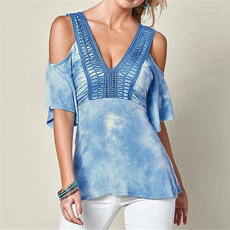 Для женщин со шнуровкой на шнуровке спущенными плечами блузка 2019 летние топы