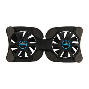 Охлаждающая подставка для ноутбука 7-15 дюймов, складная, с двумя вентиляторами