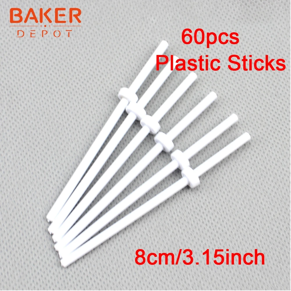 CDY-098-60 BAKER DEPOT Бумажные палочки для леденца 3,9 дюймов твердые пластиковые палочки для леденца 100 50 шт. палочки для помадки Конфеты Шоколад кекс - Цвет: CDY-098-60