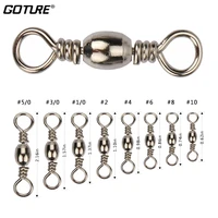 goture 200pcs barrel fishing swivel size 10 8 6 4 2 10 30 50 fishing hook lure connector rolling swivels pins all for fishing