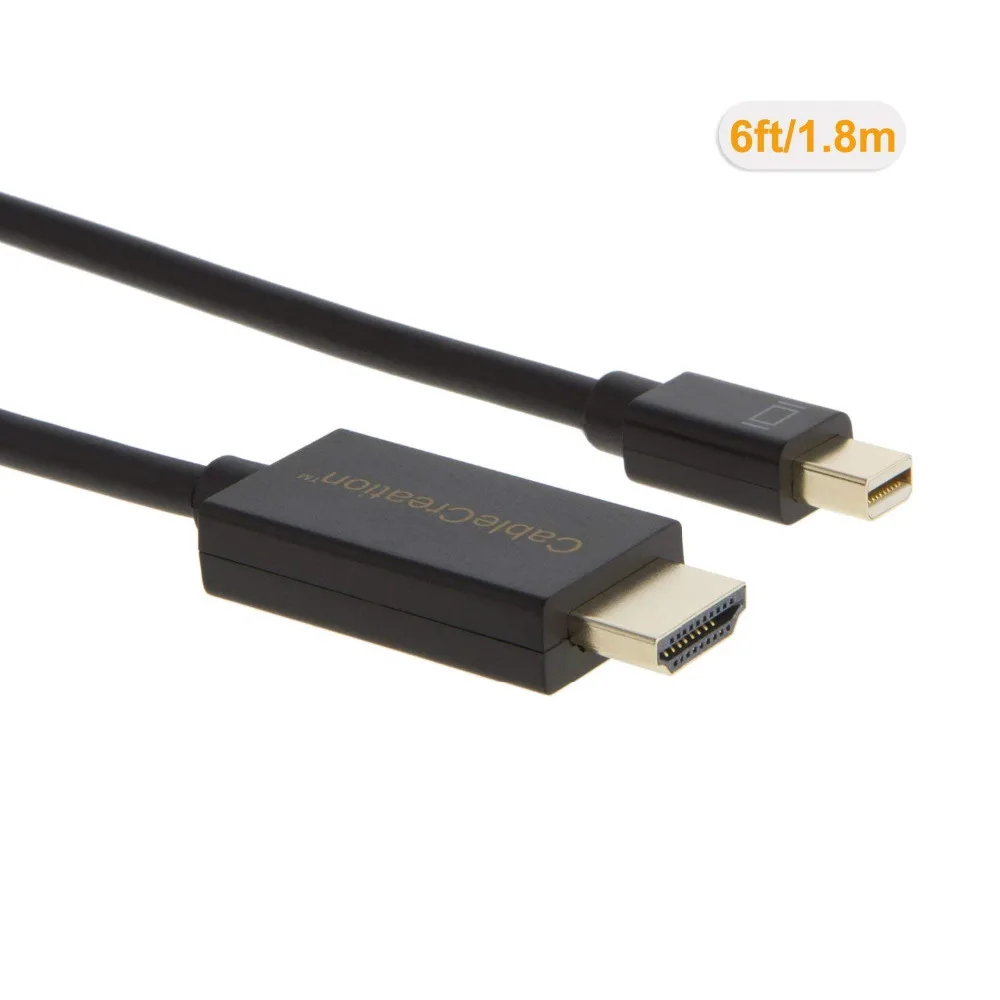 Мини Кабель DP HDMI кабель (DP1.2) Активный Mini DisplayPort к кабелю 4K X 2K и 3D аудио/видео 6