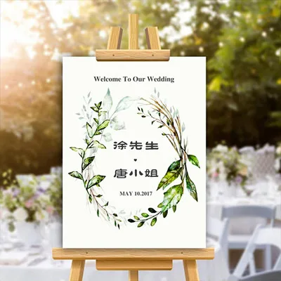 welcome board 1 Персонализированные холщовые украшения на день рождения, украшения на заказ, свадебные вывески - Цвет: welcome board 1