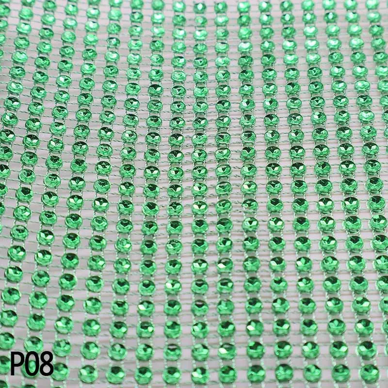 Green 1 ярд серебряные стразы сетка обертывание Bling сетка-рулон с алмазами лента Кристалл лента Торт обертывание сетка Декор на день рождения свадебные поделки «сделай сам» - Цвет: Green