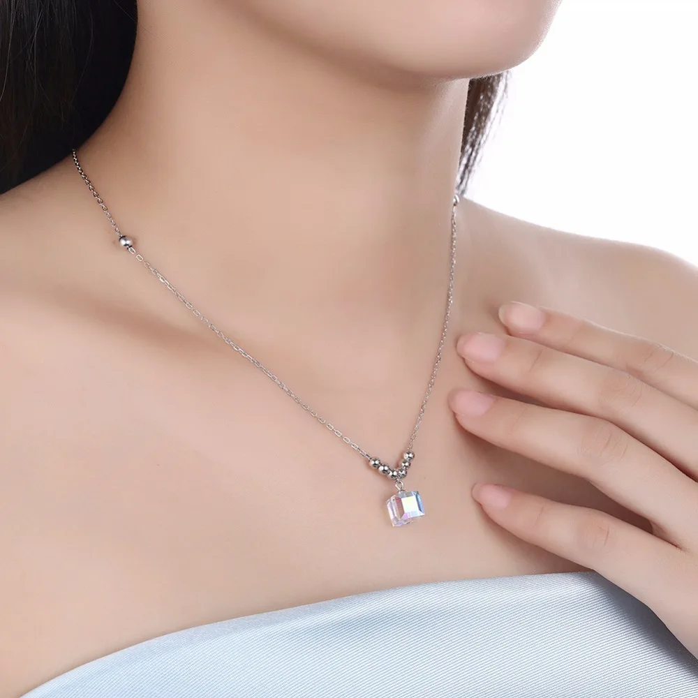 Подвеска цепочка унисекс с кристаллами Swarovski|Ожерелья| |