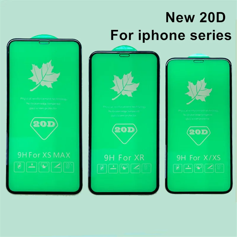 20D защитное закаленное стекло для iphone 7 6 6S Plus стекло iphone 7 8 Plus защита экрана iphone X XS MAX XR защитное стекло