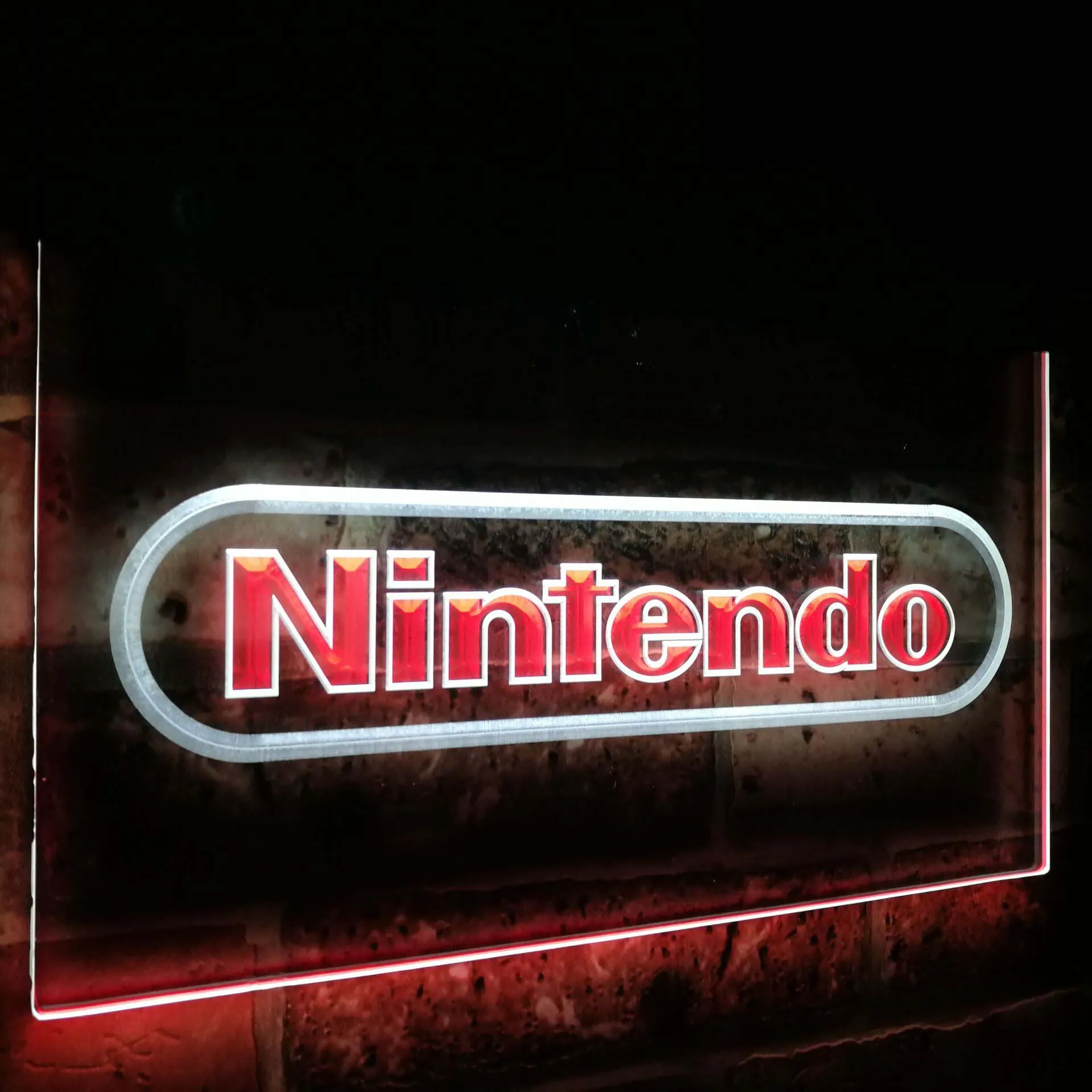 Декор для видеоигр Nintendo бара подарок Двухцветные светодиодные неоновые световые