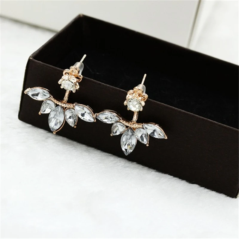 Модные женские спереди и сзади посеребренные золотые цвета конский глаз пост