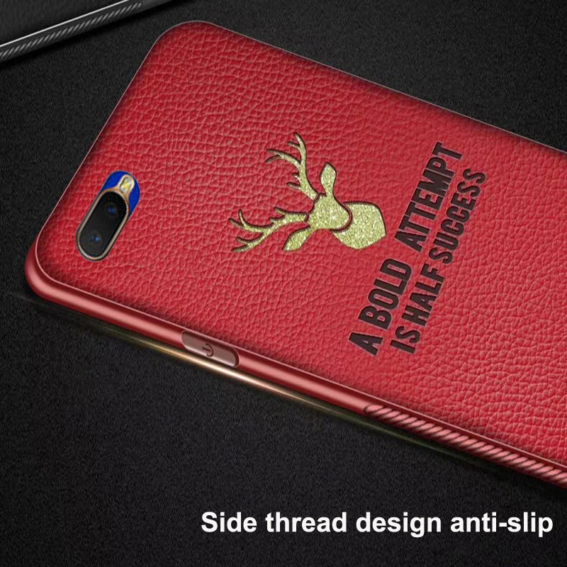 Casing For OPPO K1 Case Plating border leather Soft phone case K 1 protective Cover OPPOK1 Glitter deer back cases | Мобильные