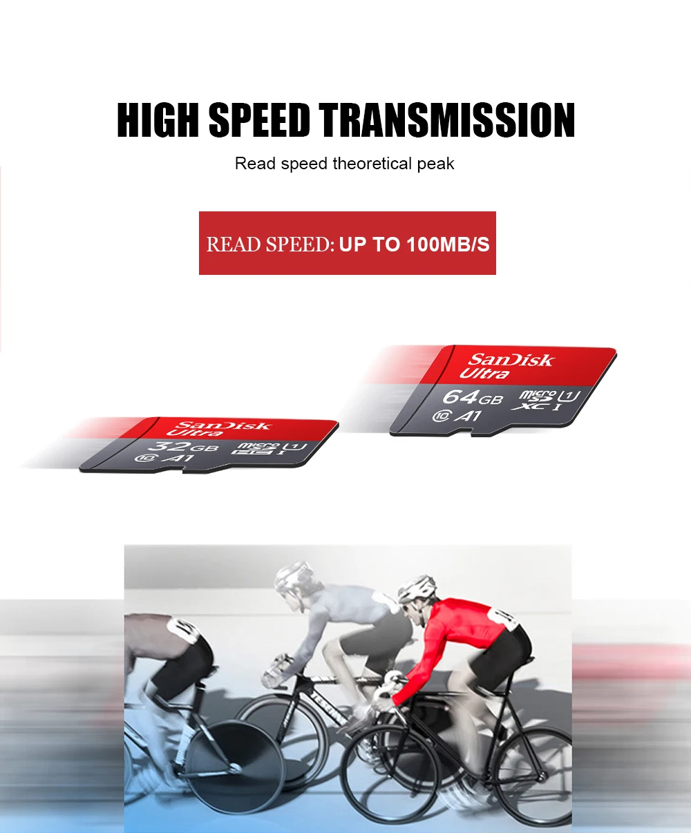SanDisk MicroSD карта класс 10 16 ГБ 32 ГБ карта памяти 64 Гб 128 ГБ TF Карта картао де карты памяти карта для смартфонов и планшетов
