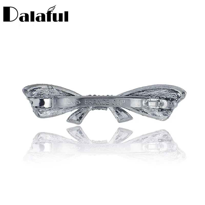 Элегантный Бант-бабочка с украшением в виде кристаллов шикарные волосы заколка