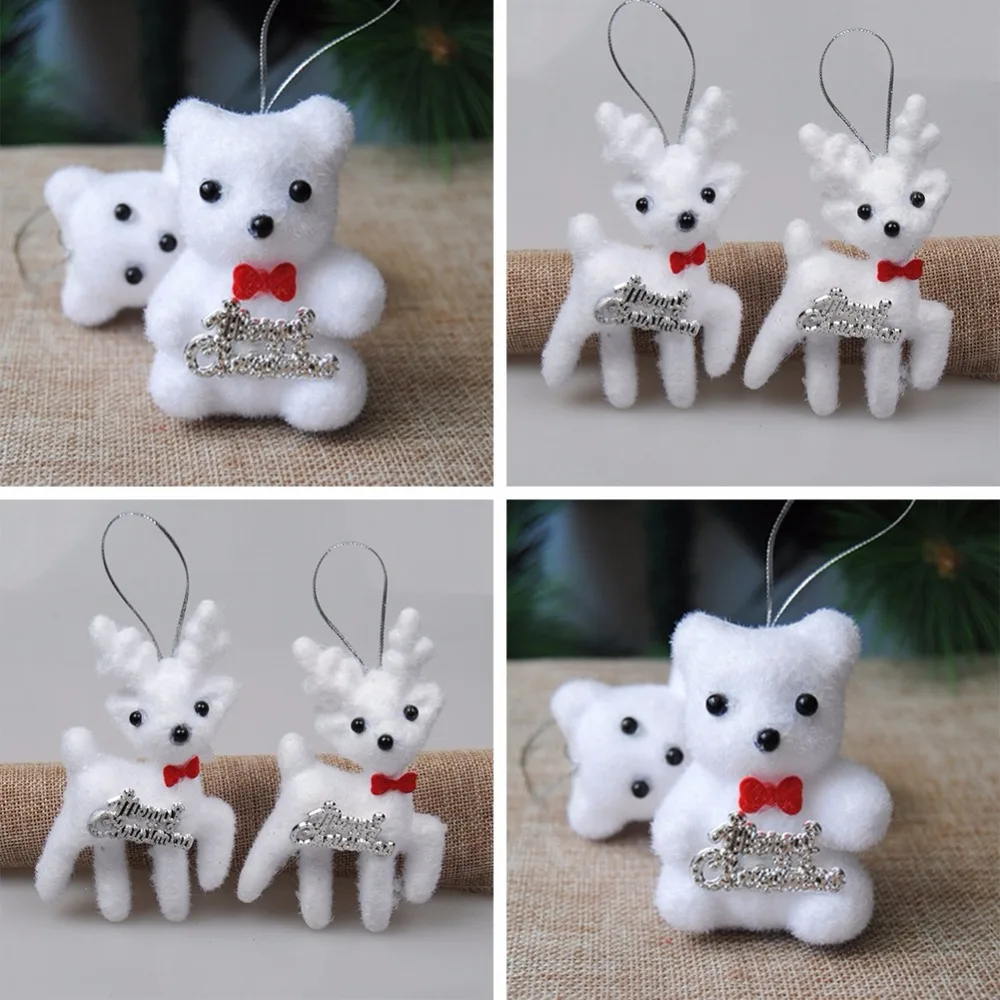 Imixlot 2 шт/пакет белый милый кавайный пенопласт Рождественский медведь олень