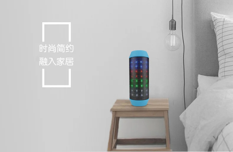 Q600 беспроводной Bluetooth открытый динамик Портативный светодиодный фонарик красочный сабвуфер с микрофоном стерео объемный Саундбар