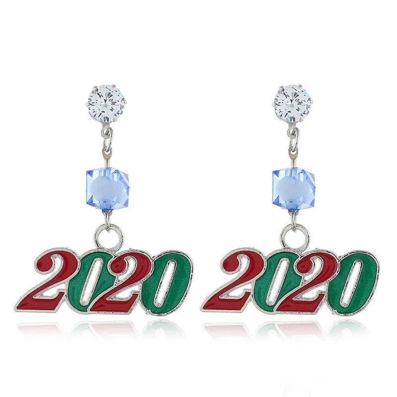 LNRNAN новинка 2019 металлические цифровые серьги капли &quot2020&quot для женщин