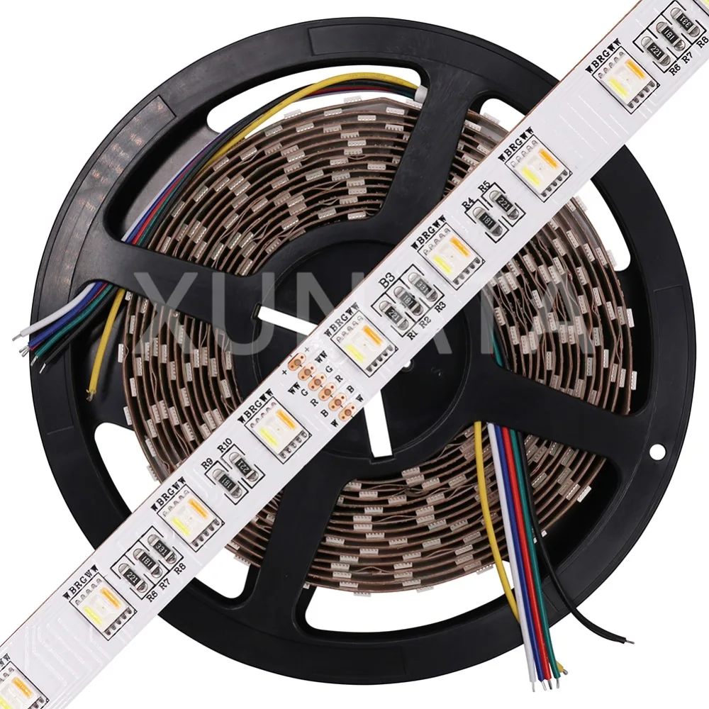 5 цветов в 1 чип RGB+ CCT Светодиодная лента лампа 5 м 12 В 24 в 5050 SMD 60 светодиодный s/M RGBW RGBWW гибкий ленточный светильник домашний Декор Светильник ing