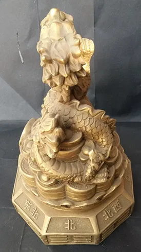 

China's copper refining pure manual dragon money decorative furnishing articles very good