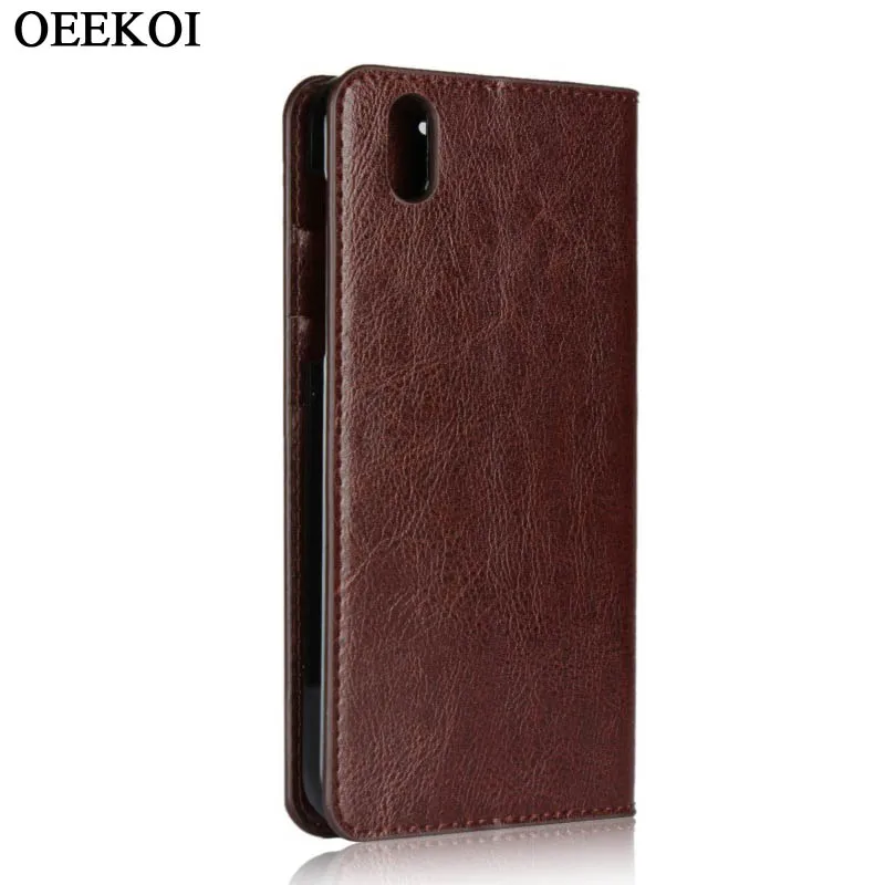 Чехол-книжка OEEKOI из натуральной кожи Crazy Horse для Sharp Aquos R2 Compact/Zero/sense2 SH-01L/Android One