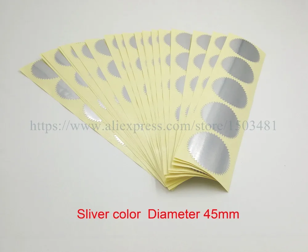 200 шт./лот наклейка для тиснения диаметр 45 мм клейкая водонепроницаемая фольга