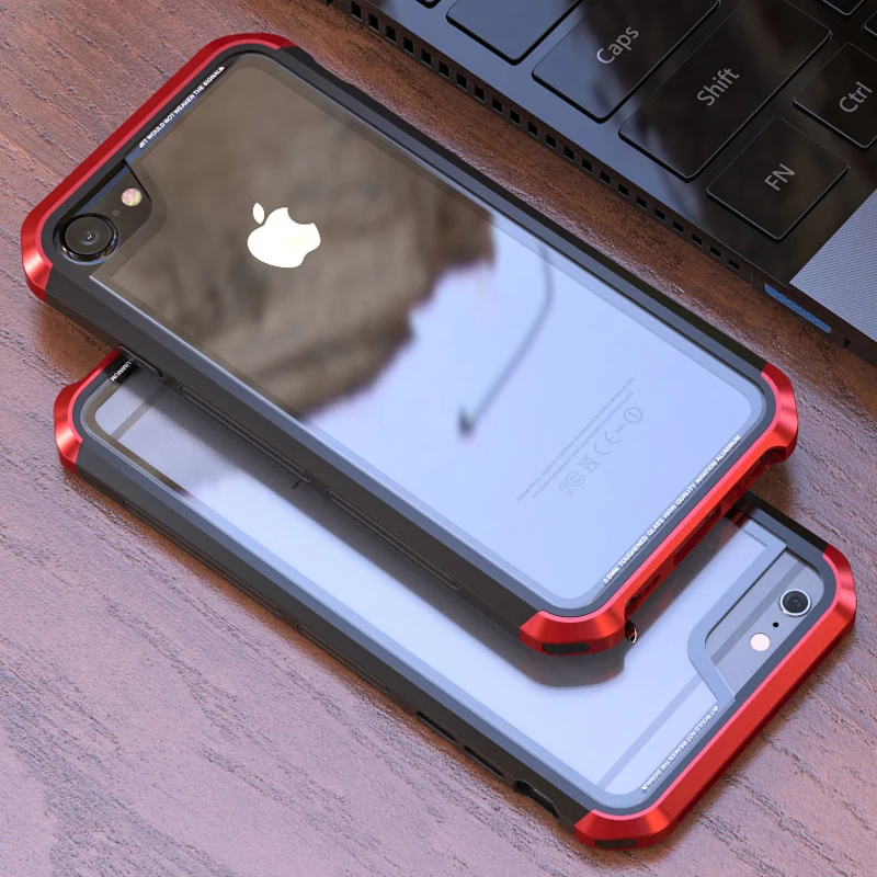 Чехол для iphone X XR XS Max металлический бампер Роскошный Алюминиевый 7 8 Plus 6 6s plus