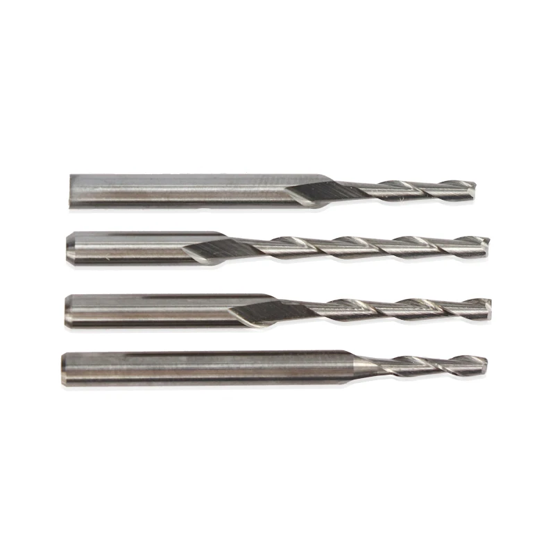XCAN 10 шт. диаметр 2,0 мм 2 флейты плоский Концевая фреза 3,175 мм хвостовик спиральный фреза ЧПУ микро торцевые фрезы карбида фреза