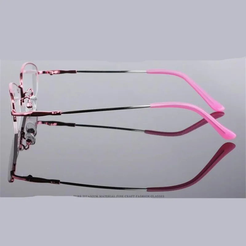 

2018 Fashion Optical Glasses Frame Women Light Eyeglasses Memory Alloy Frames Ladies Half Rim Glasses Frame Oculos De Grau YJ198