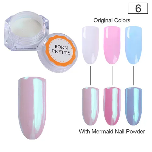 BORN PRETTY Shell порошок жемчужная оболочка пигмент порошок блеск маникюр Дизайн ногтей пыль - Цвет: 6