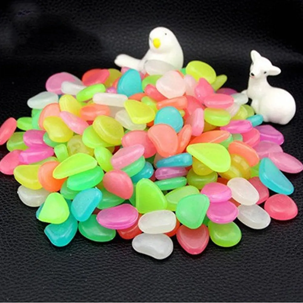 Garden Pebbles 10/50/100/300 шт светится в темноте садовые камни для дорожек аквариумное освещение садовой дорожки патио садовый декор свечения камней световой галька - Цвет: Garden Pebbles
