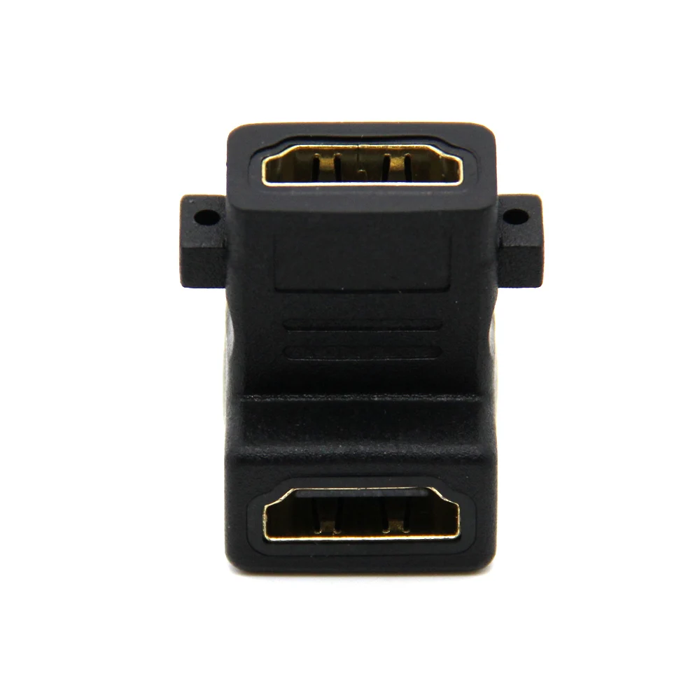 HDMI адаптер под прямым углом 90 градусов Женский к женскому F/F удлинительная Муфта
