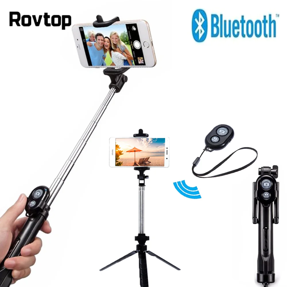 Rovtop беспроводной Bluetooth селфи-Палка для iPhone 8X7 6s Plus складной ручной монопод с