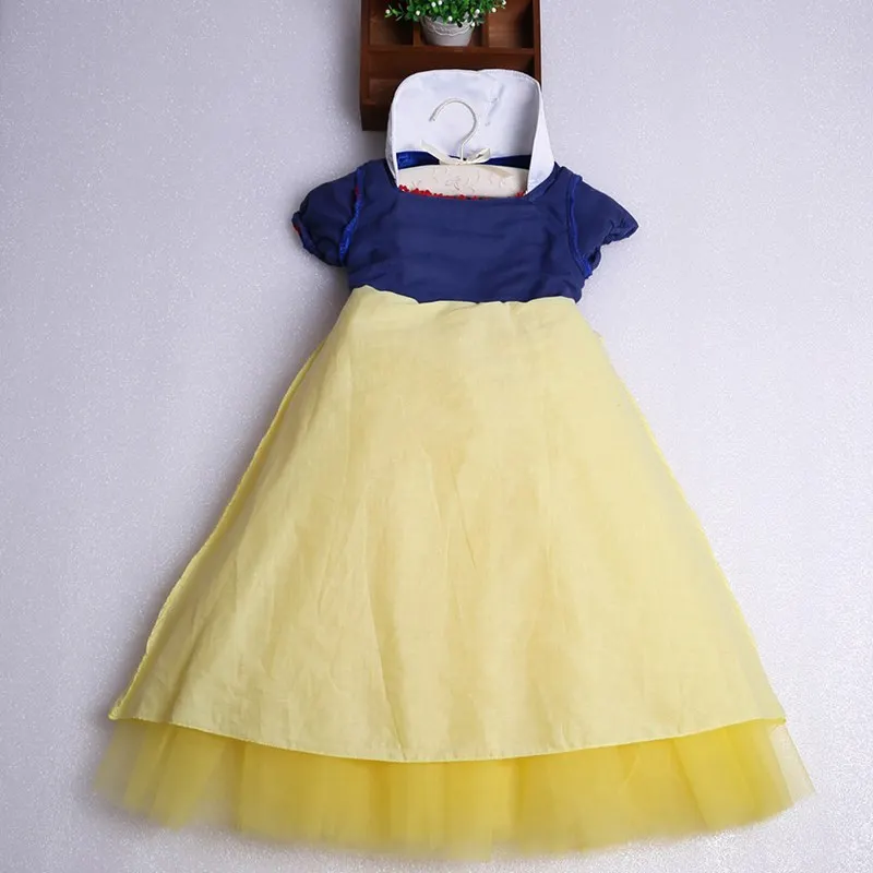 PaMaBa 9 Pcs/Set Child Snow White Dress up Outfit Age for 3-10 Y Girls Clothes Halloween Princess Cosplay Costume | Детская одежда и