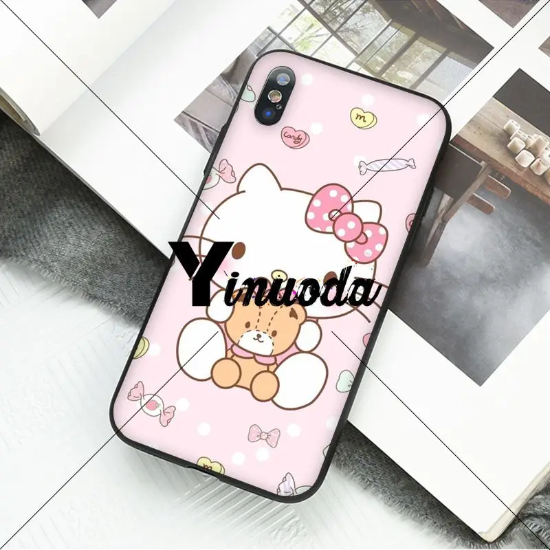 Yinuoda милый мультфильм Hello kitty красочные аксессуары для телефона чехол Apple iPhone 8 7 6 6S
