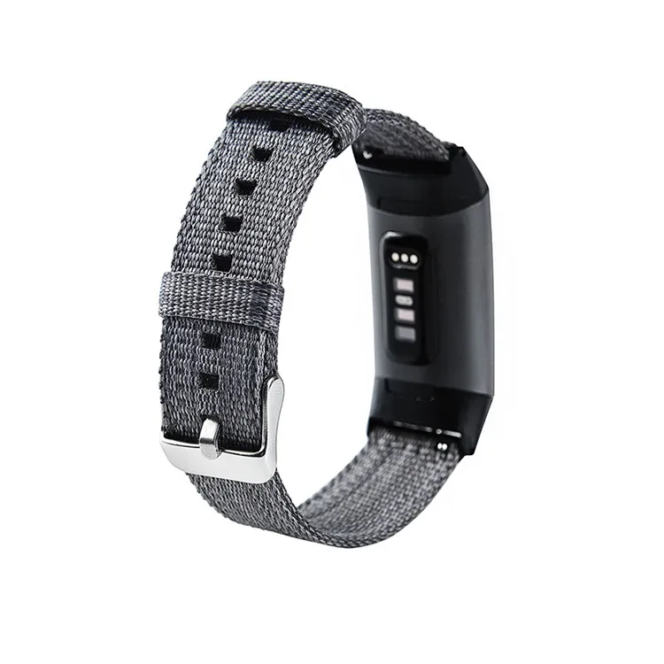 Высококачественный нейлон для Fitbit Charge 3 умный сменный браслет наручных часов плетеная холщовая ткань ремешок для часов Ремешок для Fitbit Charge 3