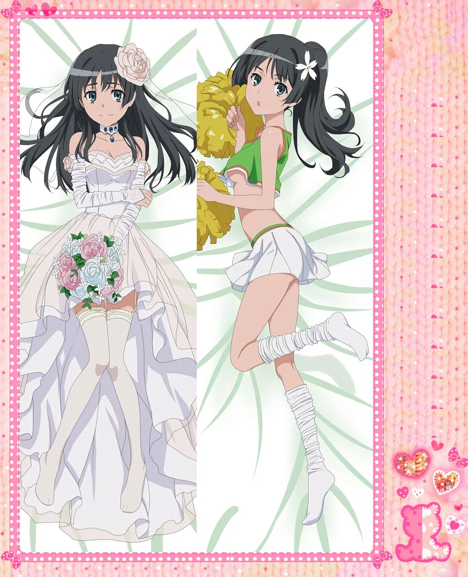 

Anime Cartoon Toaru Kagaku no Railgun Double Bolster Hugging Pillow Case Pillow Cover Pillowcase Peach Skin 2 Way No.64006