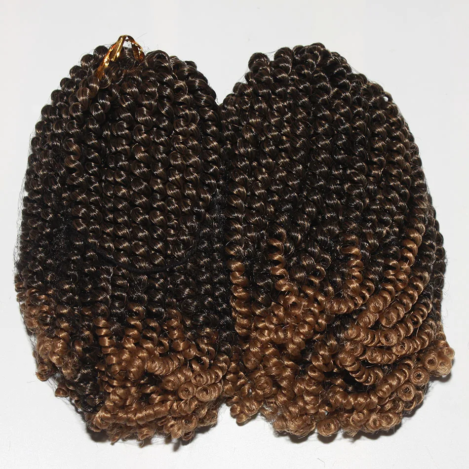

qp hair Fluffy Spring Twist Hair Extensions Black Brown Burgundy Ombre Crochet Braids Synthetic Braiding Hair