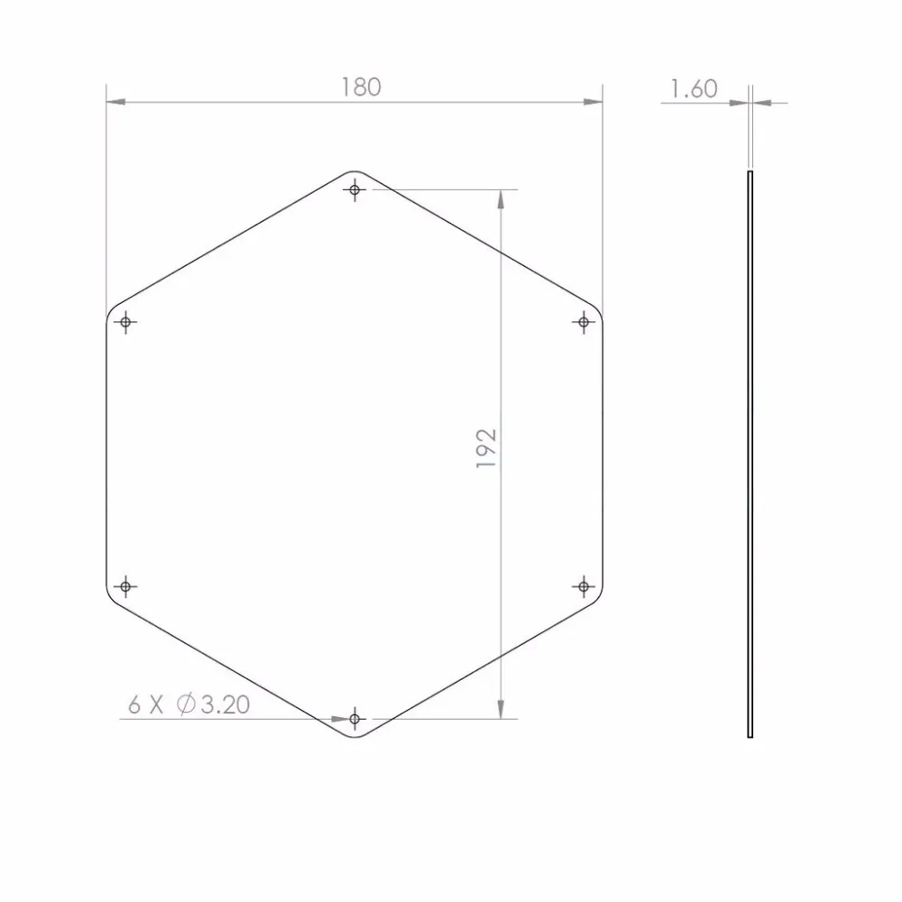 1 комплект Delta 3D принтер Kossel мини Reprap Шестигранная кровать с подогревом 170 мм