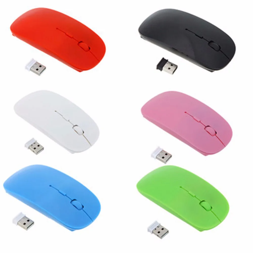 Портативный тонкий 2 4 ГГц кнопки оптическая USB Беспроводная игровая мышь Мыши для