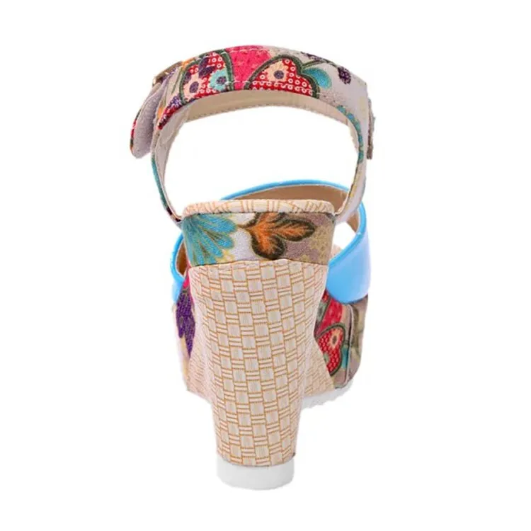 Женские Соблазнительные сандалии на высоком каблуке Летняя обувь танкетке