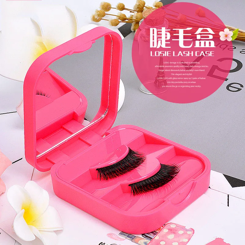 5pcs/lot Professional Acrylic False Eyelash Storage Box Makeup Cosmetic Mirror Case Organizer | Красота и здоровье