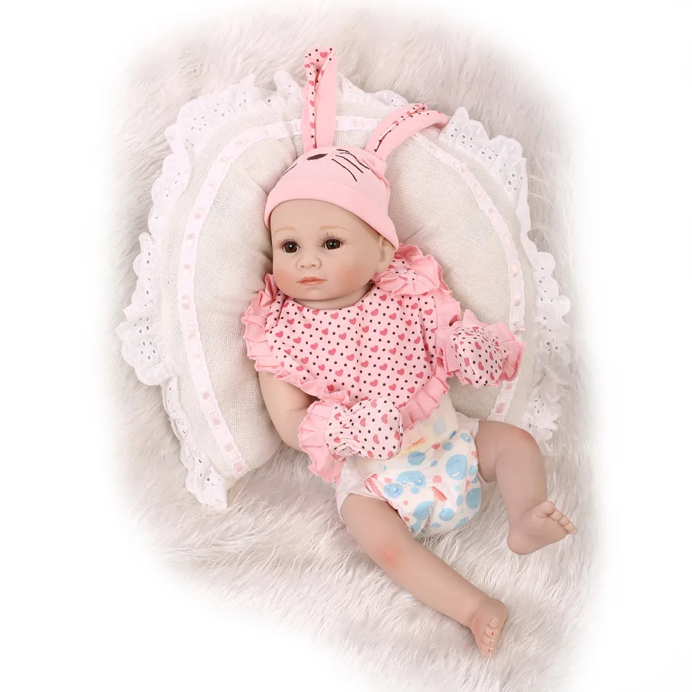 55 см полностью силиконовая Bebe Reborn Girl игрушка Реалистичная 2" винил Новорожденный ребенок малыш Принцесса Кукла Водонепроницаемый тело Купание игрушка