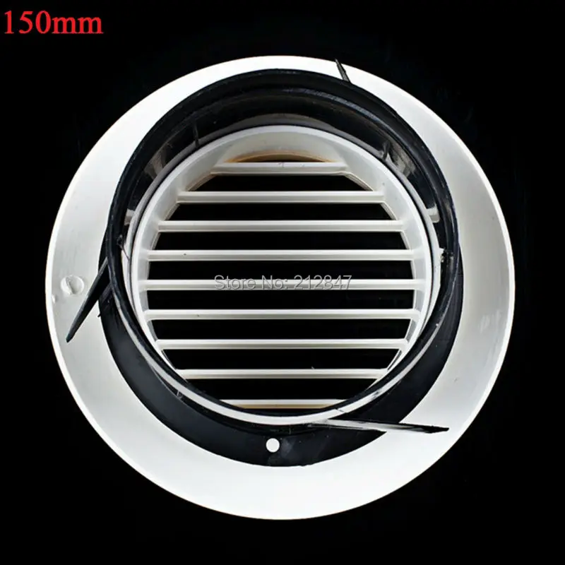 Крышка вентиляционной решетки фланец 150 мм Монтажный диаметр круглые жалюзи