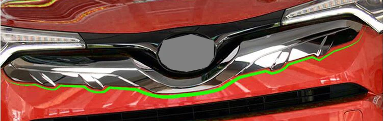 Для Toyota C HR CHR 2016 2017 2018 ABS хром углеродное волокно передняя решетка радиатора