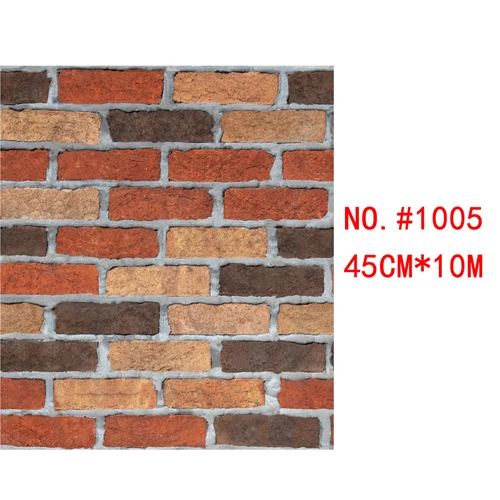 Brick 1 10 м виниловая самоклеющаяся настенная бумага 3D каменный кирпич ПВХ водонепроницаемые настенные бумажные наклейки домашний Декор Спальня Гостиная Украшение - Цвет: Brick 1