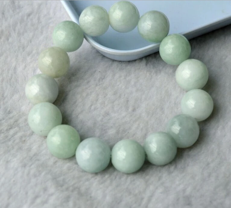 Chinese 100% A Grade Natural /Jadeite Craving Perfect Bless Beads Bracelet