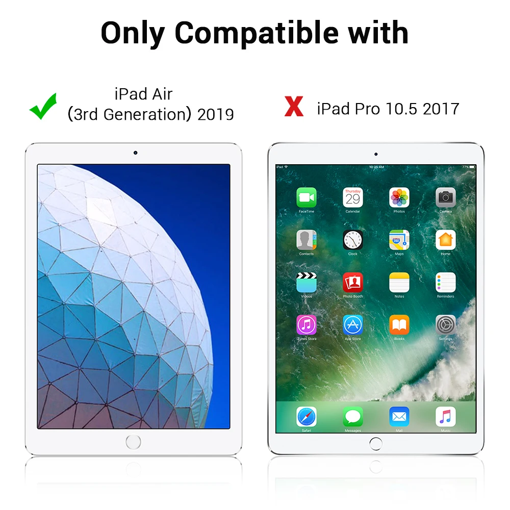 Тонкий умный чехол ESR для iPad Air 3 2019 гибкая задняя крышка из ТПУ с прорезиненным