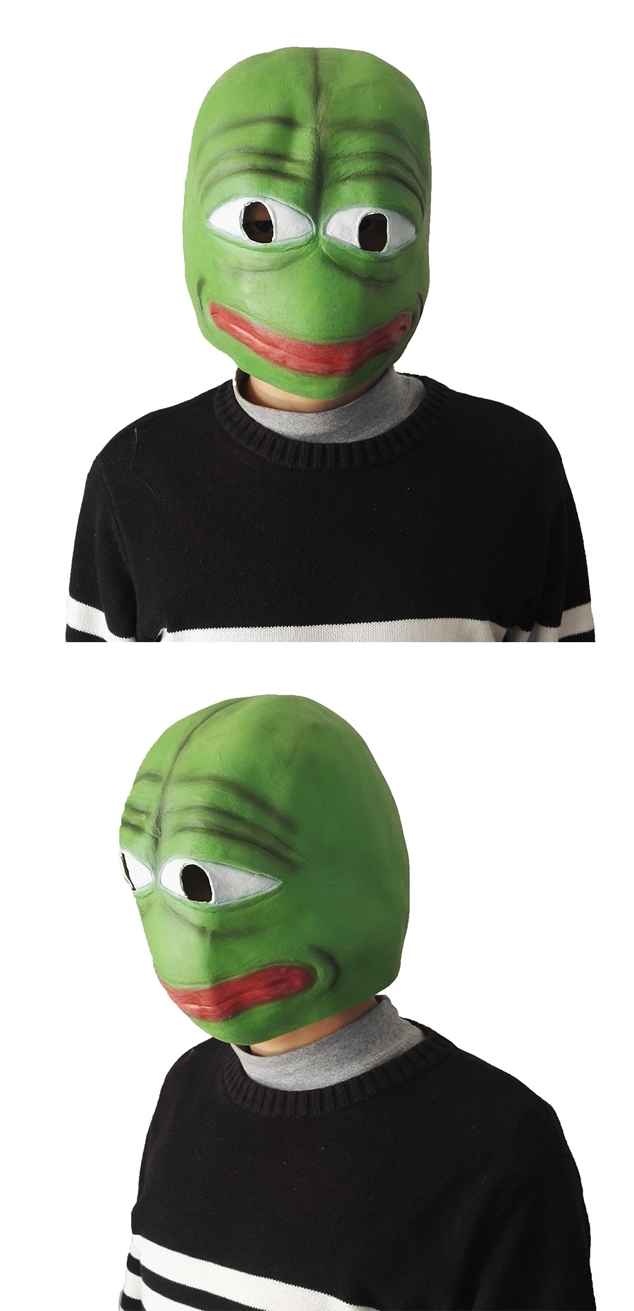 LePy Мультфильм Горячая Pepe Sad Лягушка латексная маска Горячая Реалистичная полная голова Карнавальная маска празднование, вечеринка Косплей