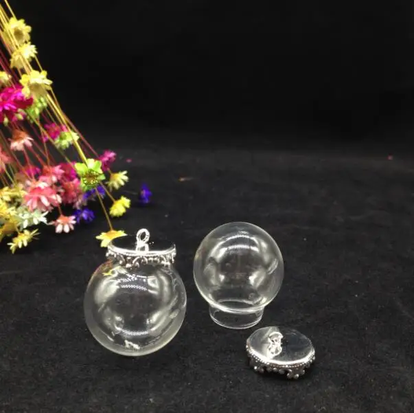 100 шт. Набор круглых стеклянных подвесок 25 х15 мм|jewelry box ring holders|jewelry charmjewelry sticker |