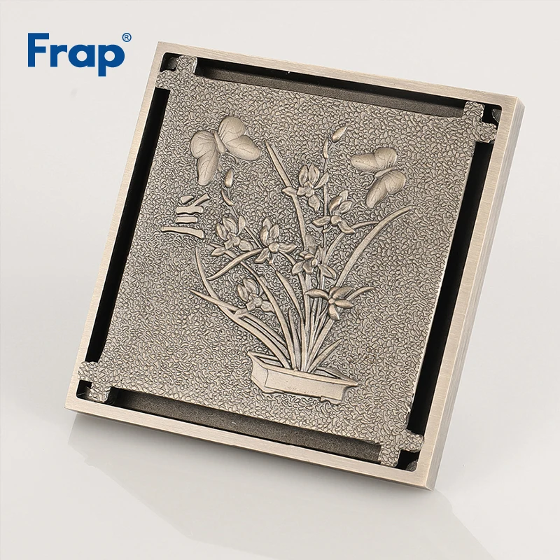 Сливы для душа Frap 10*10 см квадратные сливы ванны ситечко волос античный латунный